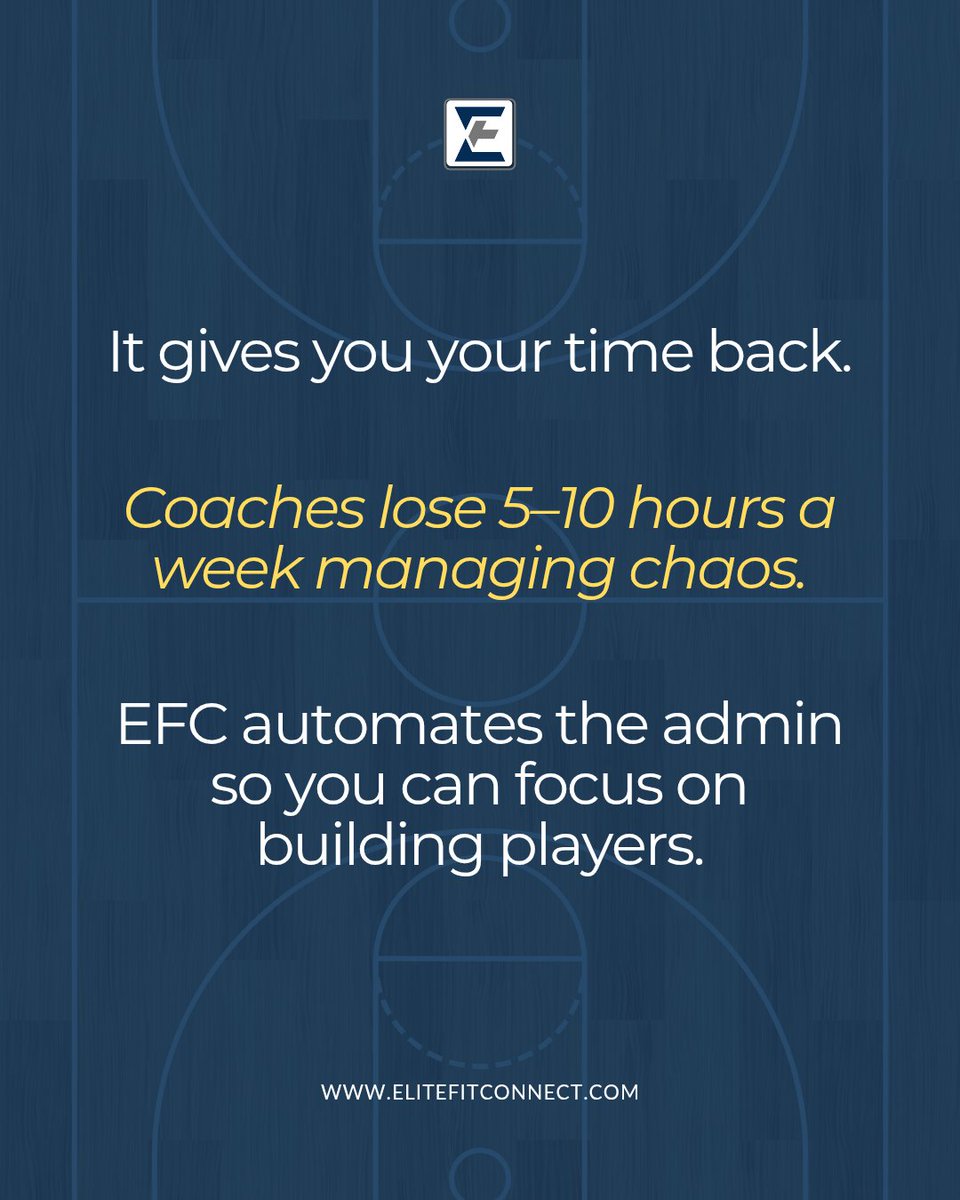 EliteFit24's tweet photo. Coaches — it’s time to stop juggling 10 different tools and still feeling burnt out.
Here are 5 facts you need to know about #EliteFitConnect 🏀💼 

#BasketballCoach #BasketballTraining #TrainSmarter #SportsTech #YouthSports #BasketballCommunity https://t.co/ccHS7bhn8L