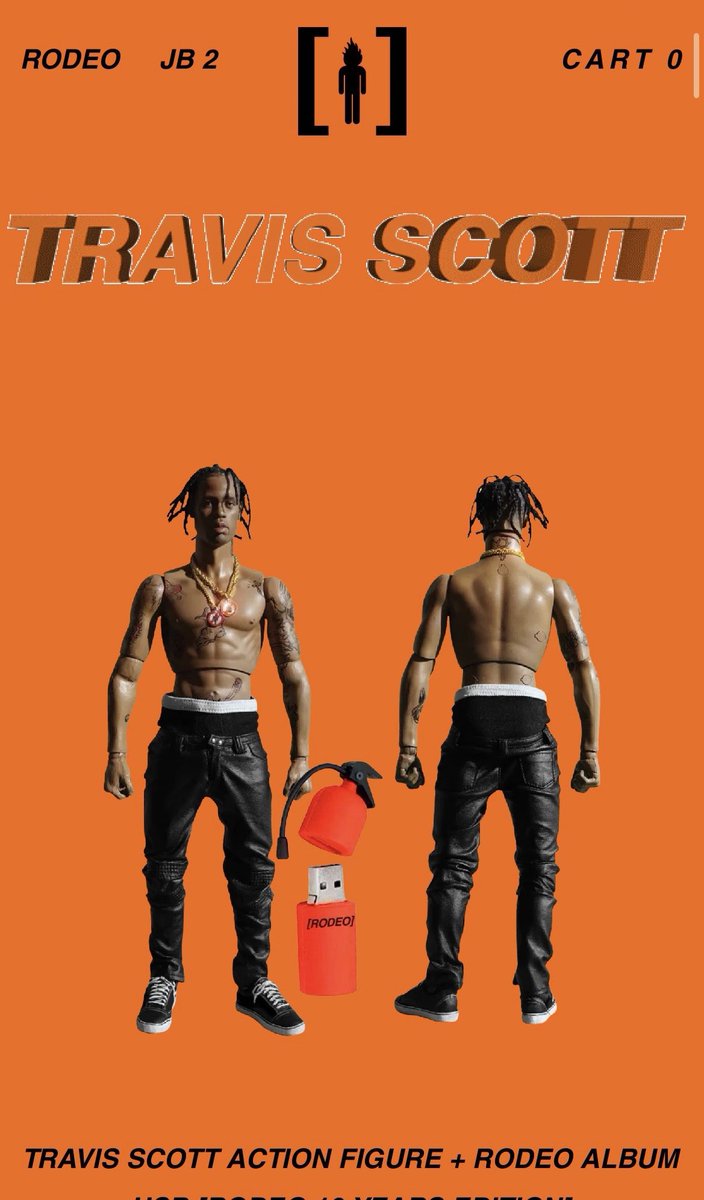 Scrix (@scrix__) on Twitter photo Travis Scott’s “Rodeo” action figure is available for purchase NOW!! Travis Scott’s “Rodeo” action figure is available for purchase NOW!!