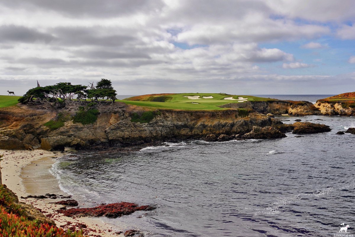 LinksGems's tweet image. This is the most beautiful golf hole in the world.

I don’t make many absolute, superlative statements about golf courses or golf holes, but for the 16th at Cypress Point, I can make an exception.

In fact, for a golfer, a look out over this hole might be the most beautiful view…