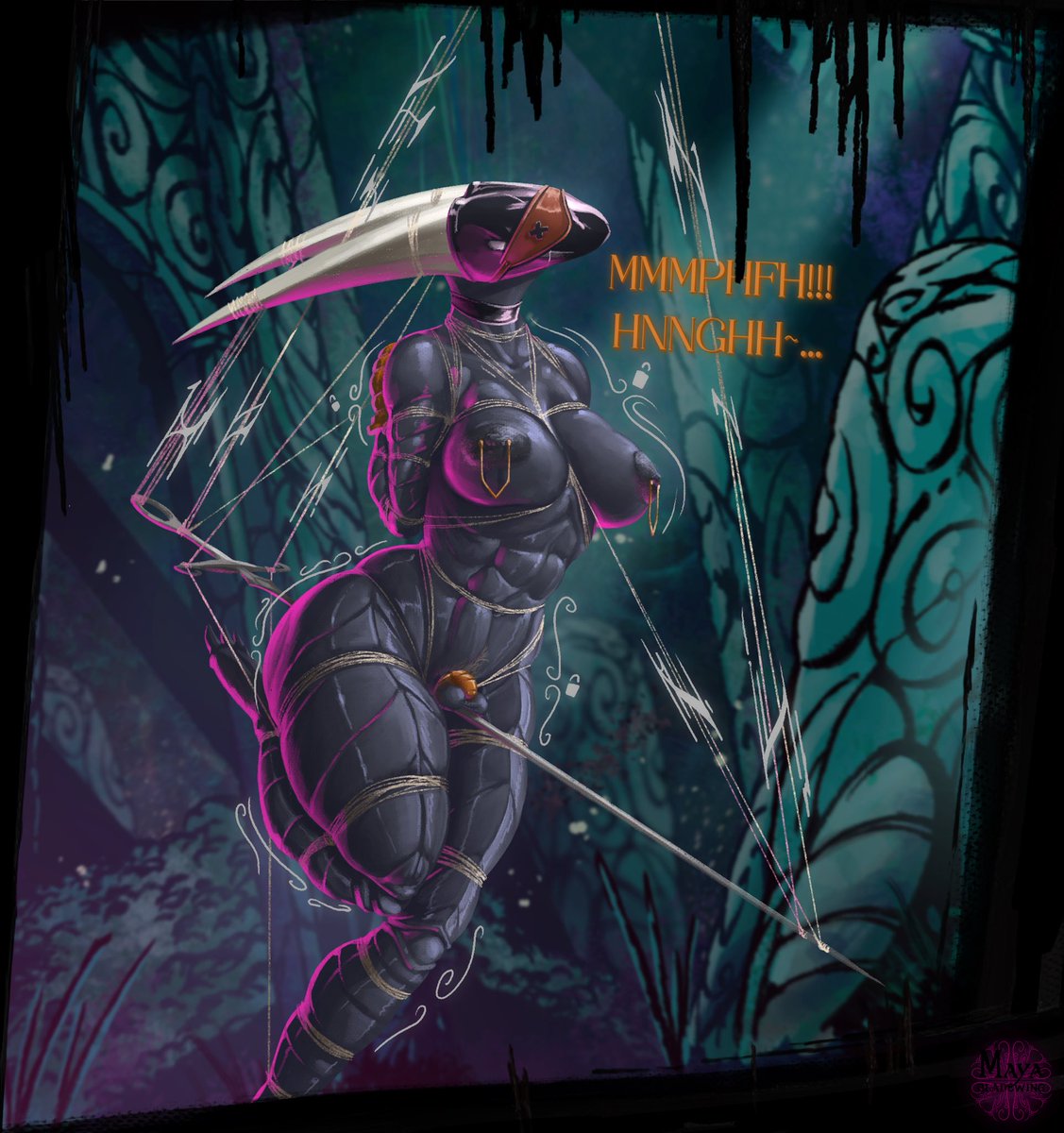 Silksong bondage fanart~~~