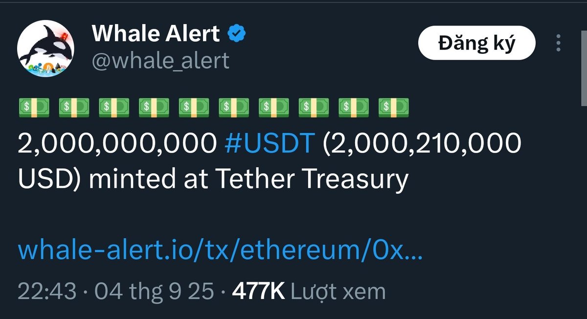 blogtienao_hq's tweet photo. Mới in 2,000,000,000 #USDT https://t.co/uXqXG9PbFT