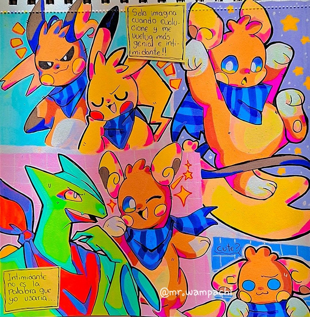 Mr_Wampachi's tweet photo. SKETCHBOOK TIME Xd
Esto de pintar con marcadores acrílicos me está gustando xd
#Pokemon #pokemonmysterydungeon #pokemonmysterydungeonau #PokemonMD #sceptile #Pikachu #sketchbook https://t.co/VOfqpWX0kH
