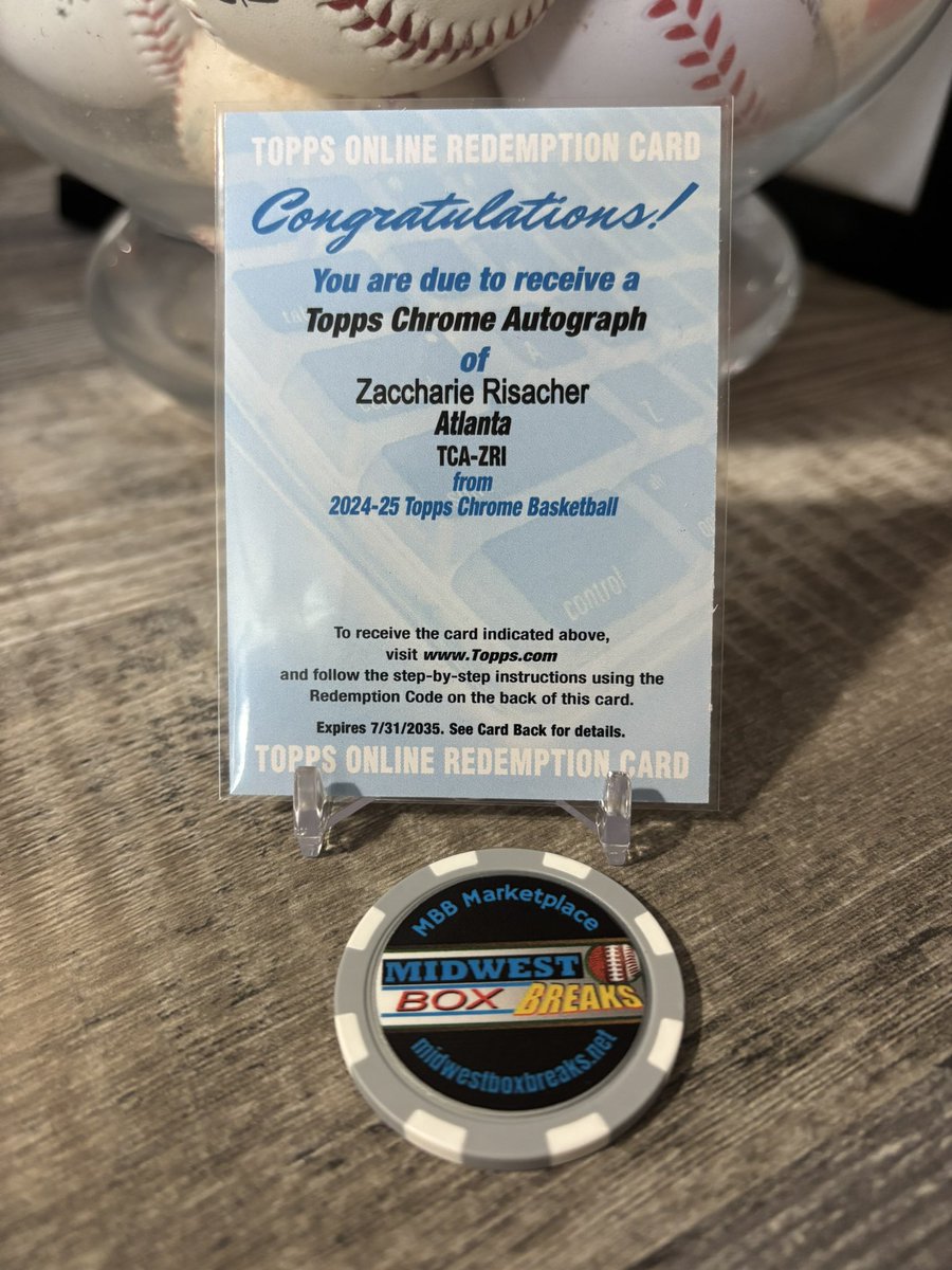 Eric Hecker (@eshecker) on Twitter photo <a href="/cardboardbst/">Cardboard Buy/Sell/Trade</a> Zaccharie Risacher - 2024-25 Topps Chrome Auto Redemption - $50 shipped OBO <a href="/cardboardbst/">Cardboard Buy/Sell/Trade</a> Zaccharie Risacher - 2024-25 Topps Chrome Auto Redemption - $50 shipped OBO