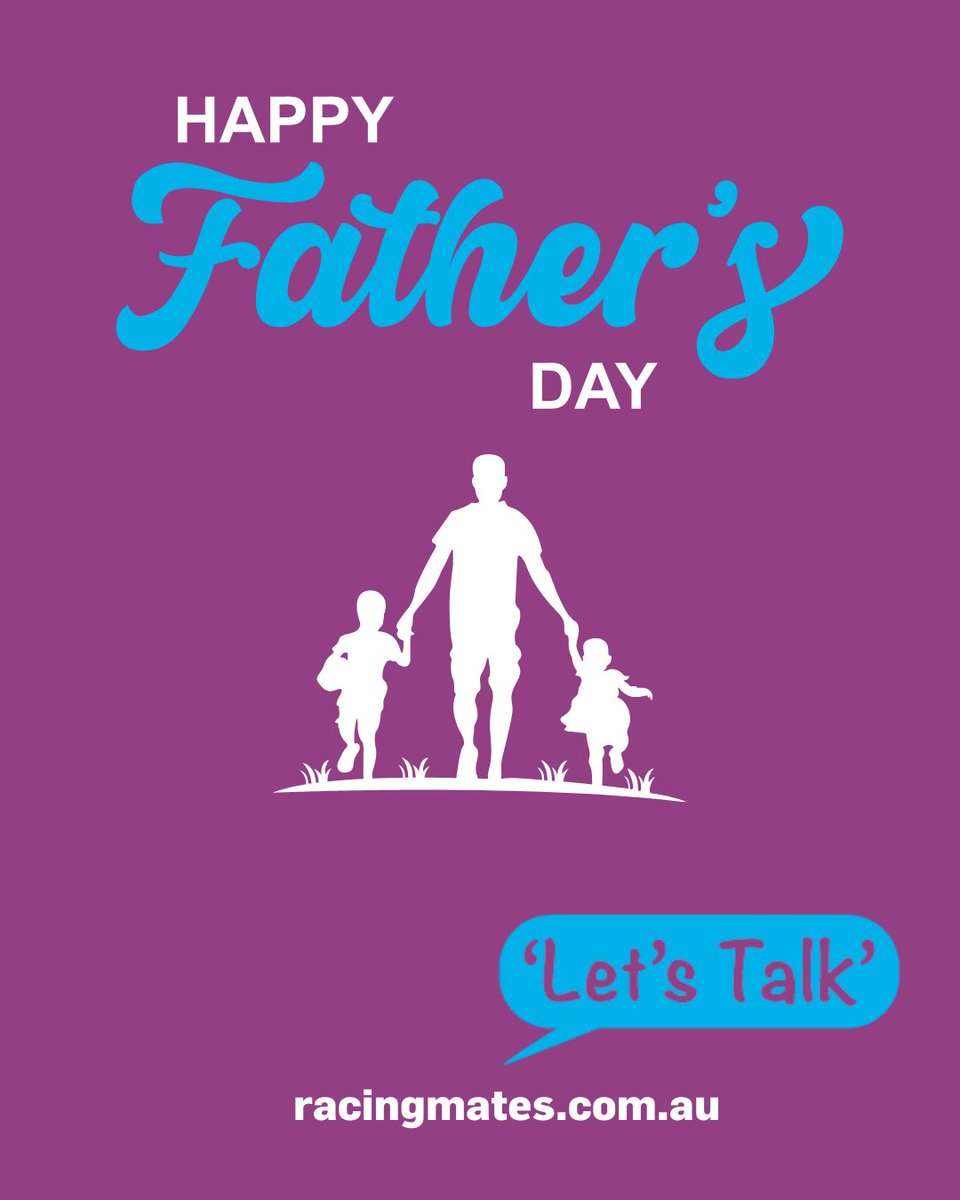 Father's Day serves as a timely reminder to prioritise fathers' mental health, addressing stigma, promoting open conversations, and encouraging self-care and professional support.
Start the conversation &amp; visit racingmates.com.au
#RacingIndustry #StrongerTogether