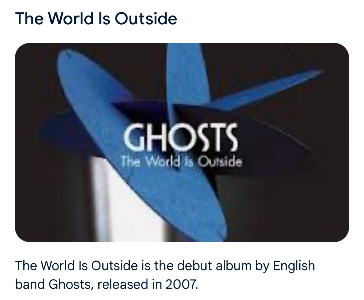 Hey all - does anyone else remember this band? They had one album (The World is Outside) and disappeared… only one single and a few videos are are available on streaming services (I have the CD)

I can’t find out much about what happened to them or further musical projects.