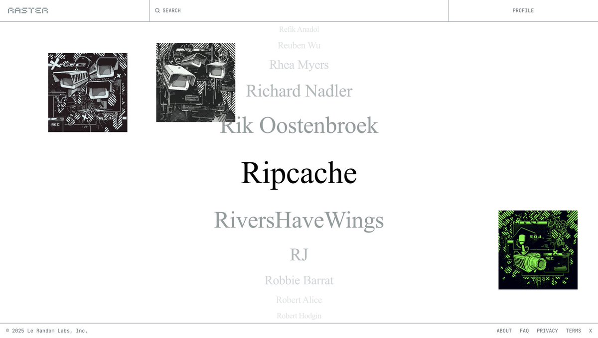 appreciate the inclusion on raster art 👾 slick looking platform