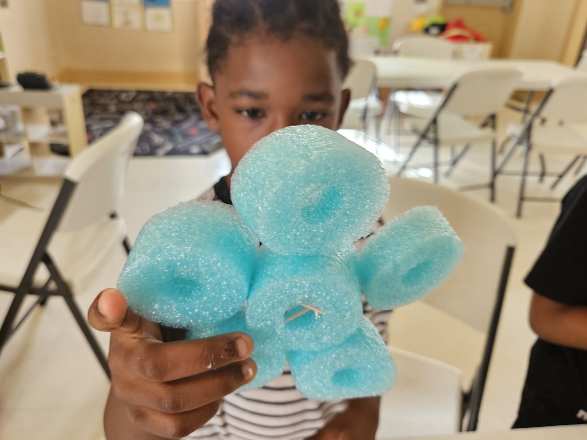 TheDanielCenter's tweet image. Building big ideas! 🦖🤖🏗️ Using the engineering design process, students turned toothpicks and pool noodle rings into creative structures like towers, robots, and even dinosaurs!
#stemlearning #engineeringdesign #creativeminds #futureengineers #handsonlearning