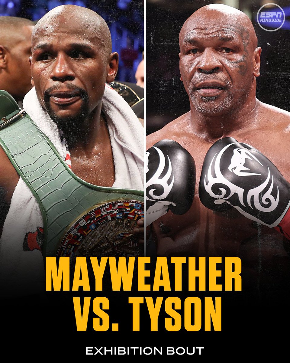 Mike Tyson and Floyd Mayweather Jr. have agreed to compete in an exhibition boxing match next spring. 

Details regarding a location, date and where the fight will be broadcast have yet to be determined.

More: spr.ly/6016A8AK6