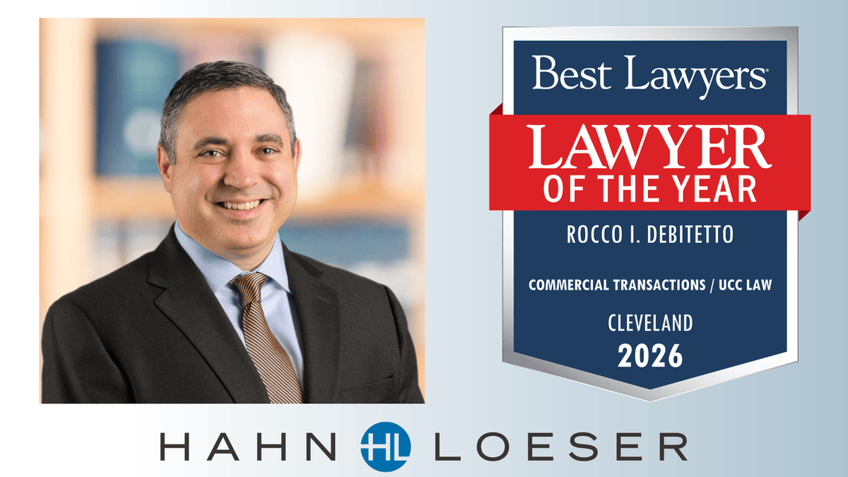 Congratulations to Rocco Debitetto on his Best Lawyers 2026 “Lawyer of the Year” selection for Commercial Transactions / UCC Law. 

hahnlaw.com/professionals/…