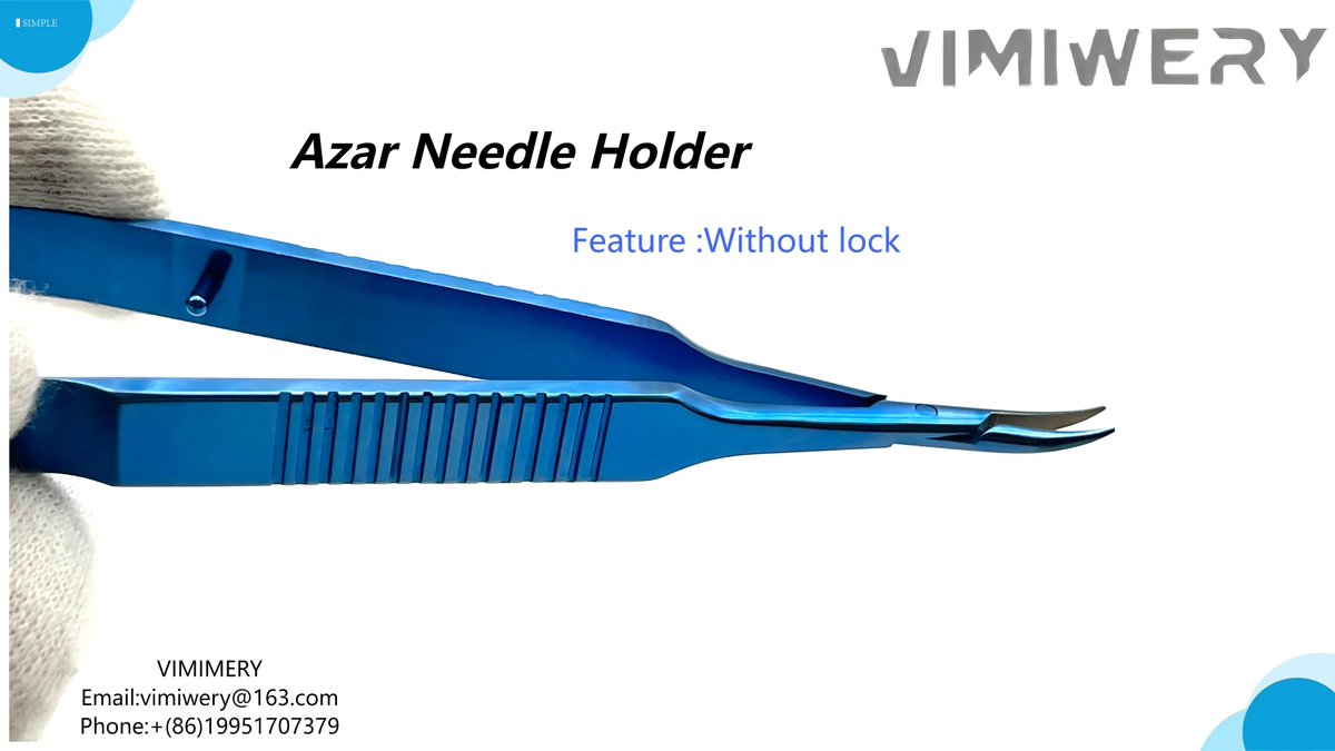 vimimery's tweet image. #AzarNeedleHolder
Vimimeryoffersprofessional #ophthalmic #surgical #instruments. Without lock and With lock; Fine9mm gently curved jaws115mm long. Can reach out for more details.
Email: vimiwery@163.com
ebay.com/usr/vimiwery
#ophthalmology #ophthalmologist #eyesurgery #Medical