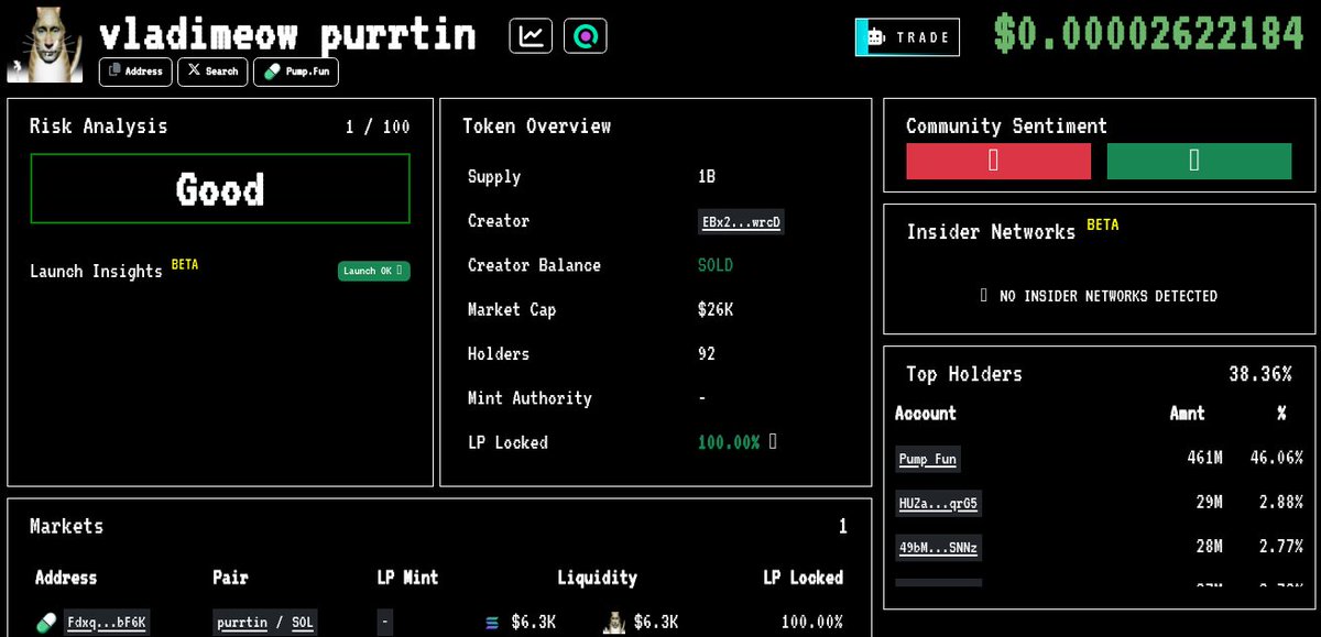 BRUH, $purrtin is like that cat meme that just keeps coming back! 😹

Can't tell if we’re going to the moon or just chasing our tails. Either way, I’m here for the chaos! 💥

👉 Don't get left behind:

CA: 7x4Mdq2PXYXYxfjHgTFNv6qLYuw5NwnLugqsuUVMpump
🔗 axiom.trade/@talt