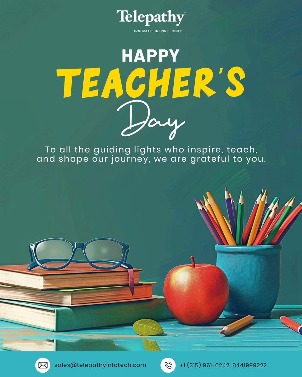Telepathysocial's tweet photo. Telepathy Infotech wishes all the mentors and teachers a Happy Teachers’ Day - the true architects of knowledge and growth.
📞 +91 84419 99222
🌐 https://t.co/u2z9pNdbCC
#TelepathyInfotech #TeachersDay #RespectForTeachers #KnowledgeBuilders https://t.co/zIuUk66Toc