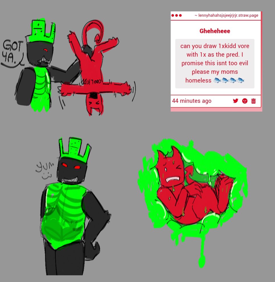 EVIL_lenny_'s tweet photo. I HATE drawing ... anyway 1x vore peak!!!!!!!!!!!! #prosaken https://t.co/gjNFzEGAum