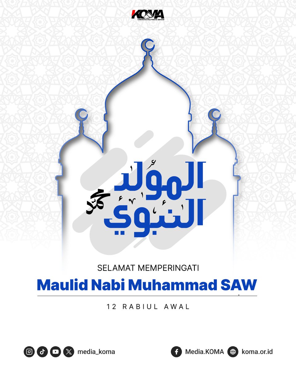Salam KOMA🙌
Halo Sobat Chako dan Chika🙋🏻‍♀️🙋🏻‍♂️

Selamat memperingati Maulid Nabi Muhammad SAW 🌹

Semoga kita bisa meneladani akhlak beliau dalam keseharian, menyebarkan kasih sayang, dan menjaga persaudaraan.

KOMA "Selalu di Hati, Selalu Dinanti" ❤️👋