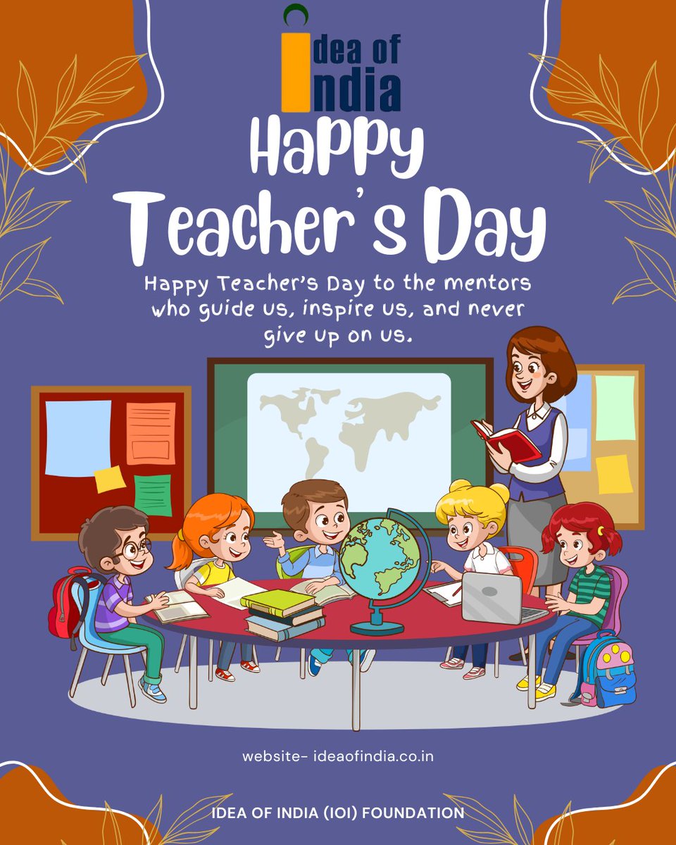IdeaofI's tweet photo. Happy Teacher’s Day to the mentors who guide us, inspire us, and never give up on us.
#teacherday #ioi #ideofindia #Mumbai #delhi https://t.co/SnVULEm1NK