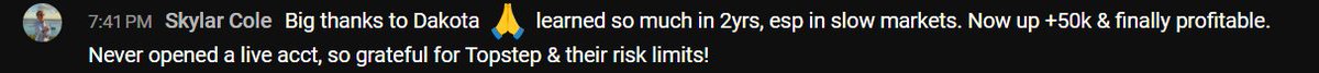 CoachDBA's tweet image. This is what I enjoy most, and this is what @topstep is all about. 

Learning, growing, and becoming better! 🙏

Much better to learn in a safer environment instead of risking your own account.
