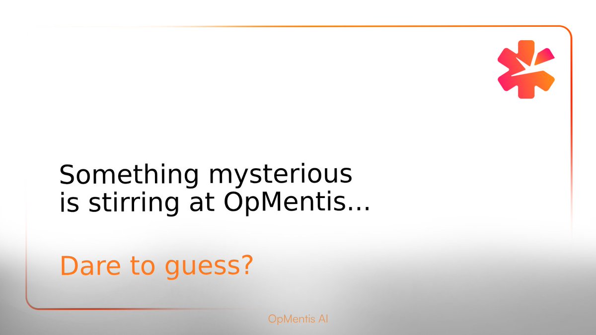 Something mysterious is stirring at OpMentis... 

We're unlocking hardware secrets that integrate flawlessly with our health platform. 
Dare to guess? 🤔 More $OPM clues ahead!