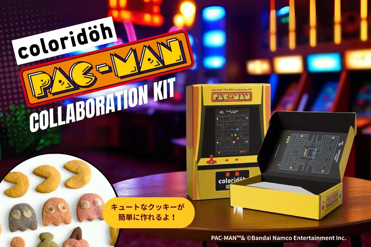 BNEI_PACMAN_JP's tweet photo. 📢#coloridoh x #パックマン🍪🥠

coloridohさんの体験型クッキー生地とコラボレーション！💫
限定のクッキー型とプレイシート付きキットが、#CAMPFIRE にて受付中です👻
家族や友達と、作って遊んで食べられる楽しい時間を過ごしませんか？👀

プロジェクトページはこちら👇
https://t.co/WPLcq7YIQc https://t.co/cqmMoH0Vx2