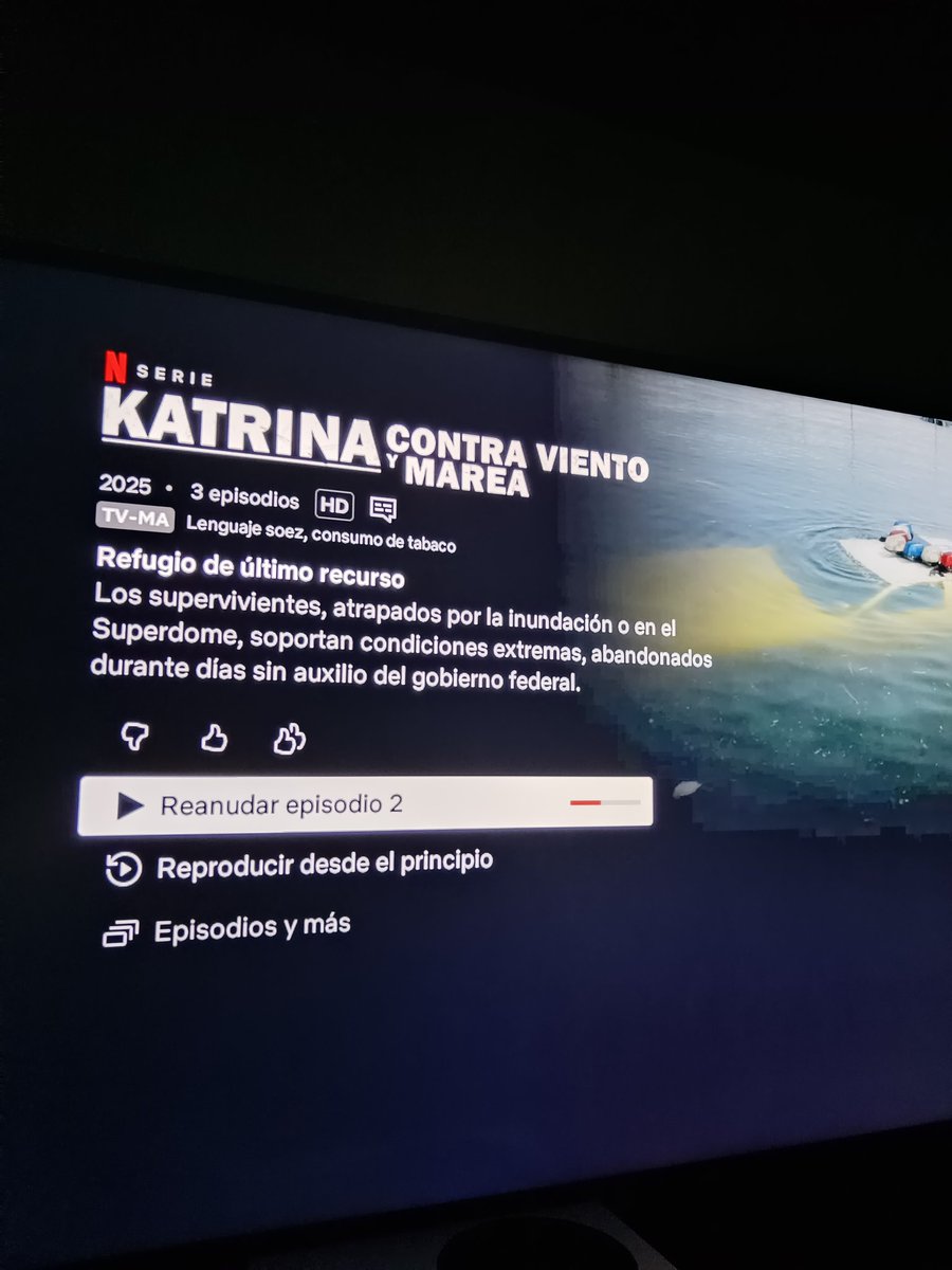De lo mejor que he visto en Netflix en los últimos años 📹, muy recomendado 

#Netflix #katrina