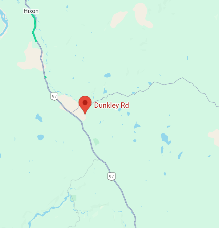 DriveBC's tweet photo. 📡#BCHwy97 - Reports of a highway closure at Dunkley Rd due to a vehicle incident. Crews are en route. #QuesnelBC #HixonBC https://t.co/SkqWp6UYWT