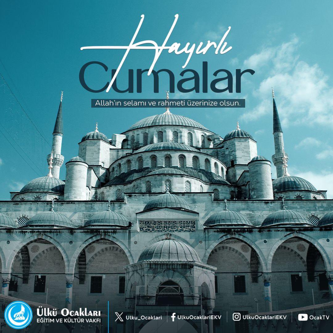 Allah’ın rahmeti ve bereketi üzerinize olsun. Dualarınız kabul, cumamız mübarek olsun. #HayırlıCumalar 🇹🇷