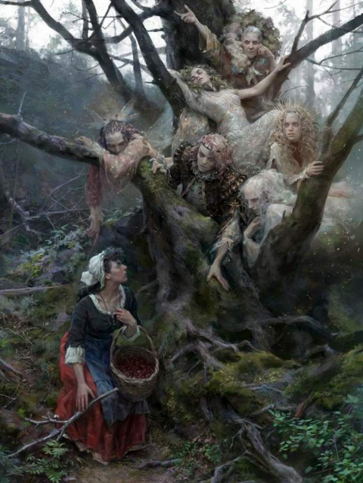 Scots folklorist, F. Marion McNeill believed that faeries were a folk memory from our Neolithic ancestors - that they had a malevolent nature, moved at night, stole babies to rear as their own, and were skilled in magic

#faeriefriday #folklore #scotland
art: Yuliya Litvinova