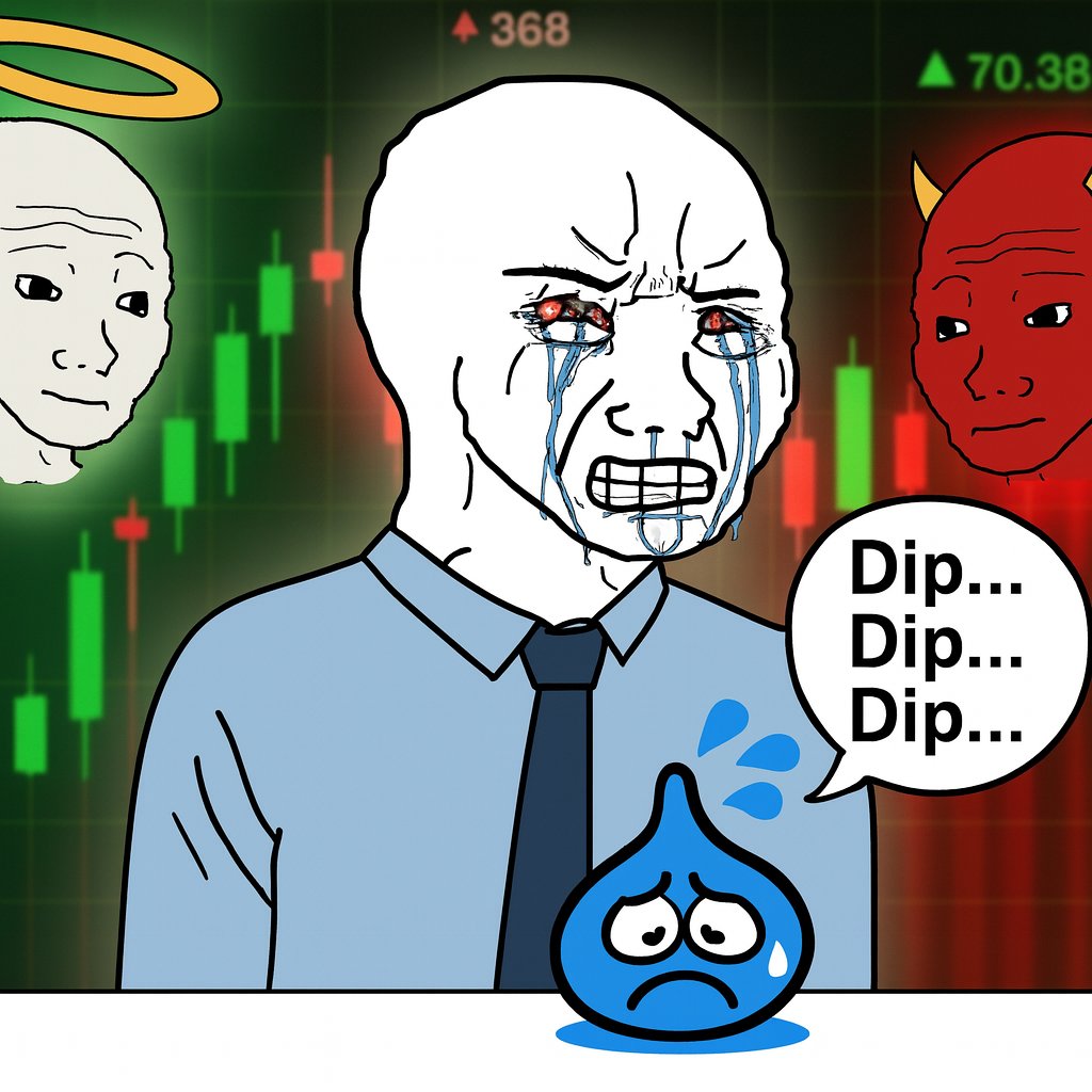 Every time I buy the dip… another dip appears. Crypto life. 💧