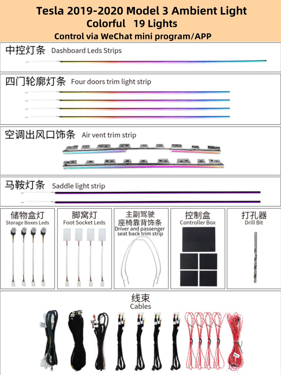 AlinaMiller9210's tweet photo. Tesla 2019-2020 Model 3 Ambient Light
Colorful 19 Lights
Control via APP
#carled #carlifestyle #carlights #carambientlighting #carambientlight
#carambientlighting https://t.co/6UFpq0QSia