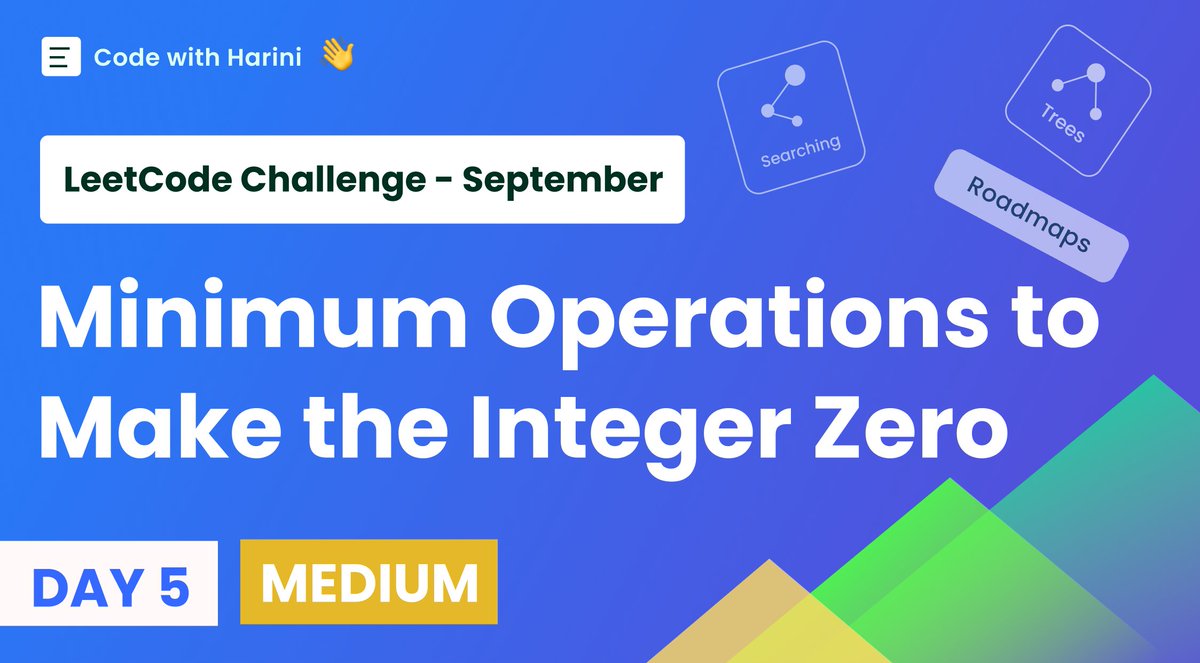 _CodeWithUs_'s tweet image. Sep day 4 Challenge is live, please do check it out ✅
youtu.be/TXdyyZ8FDkw
.
.
.
.
.
.
.
.
.
.
.
.
.
#leetcodesolution #LeetCode #leetcodedaily #leetcodemedium
#faangprep #startup #dsa #math #bitmanipulation #codeexplain #coderlife #code #codingchallenge #prepareinterview