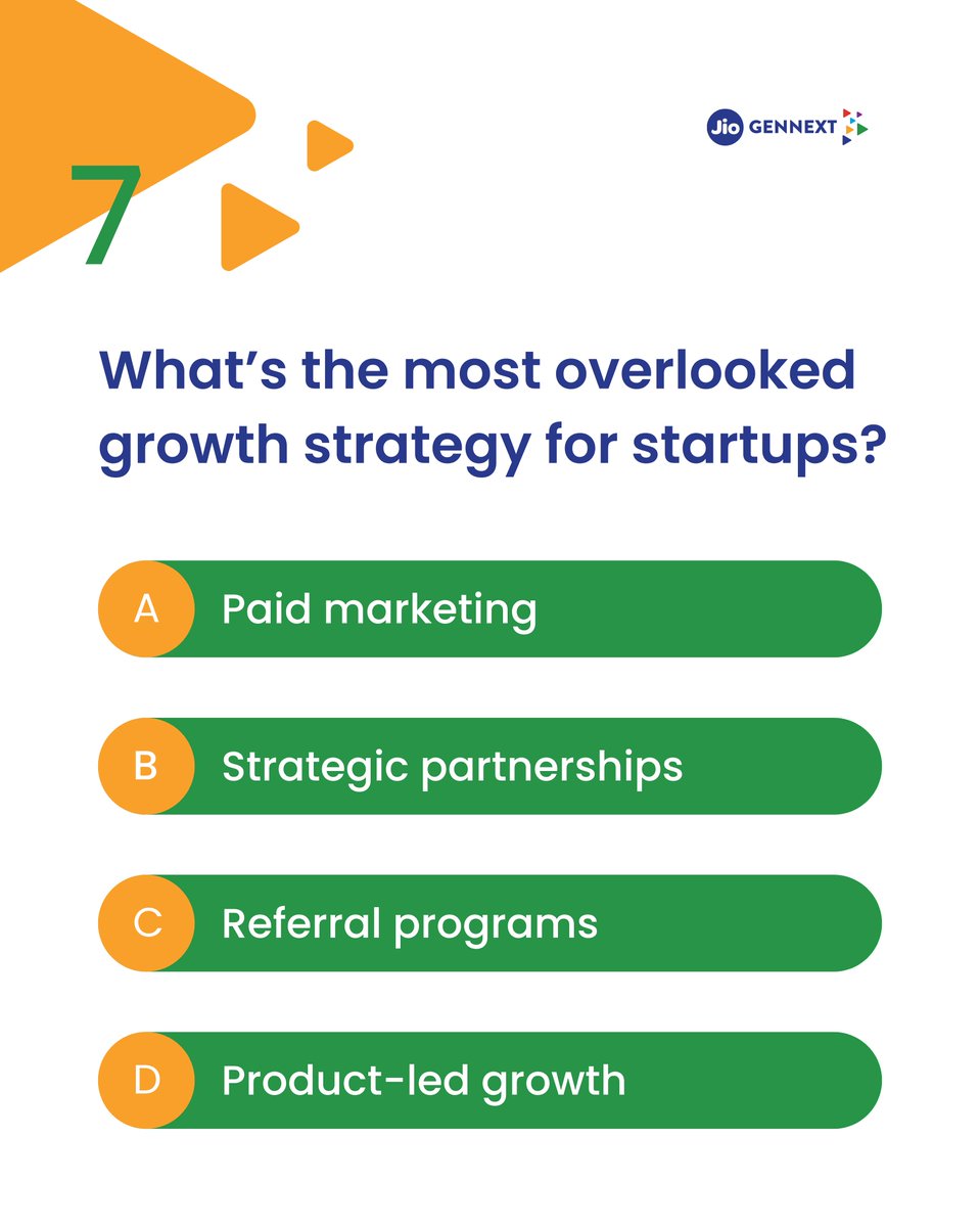 Growth isn’t always about spending more. Sometimes, it’s about scaling smarter. The most powerful strategies often go unnoticed until they start compounding. 

Think you know which one often gets underestimated? Take your best guess. 

#JioGenNext #Quiz #Polls #Reliance #Jio