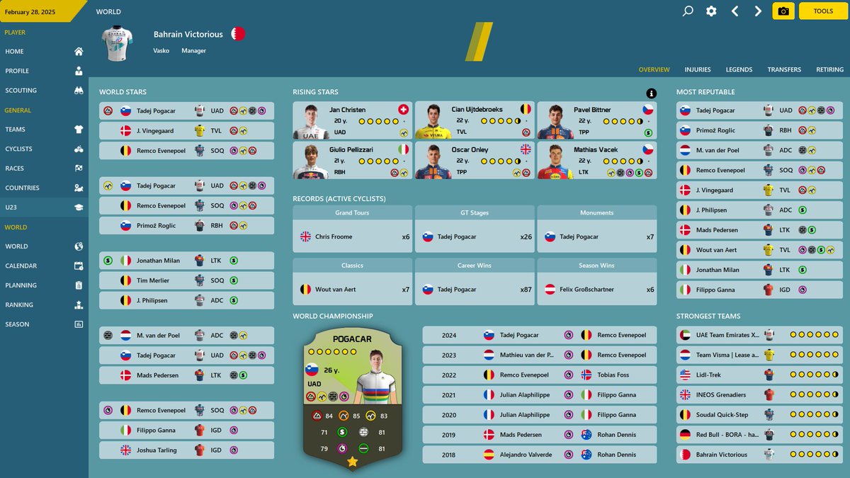 🔥 As #LaVuelta25 hits its peak, it's your moment to dominate! Level up your PCM career with the ultimate game-changer. 🚴‍♂️
Try PCM+ today and experience the difference! 🚀

davydepuydt.com/buypcmplus.asp…