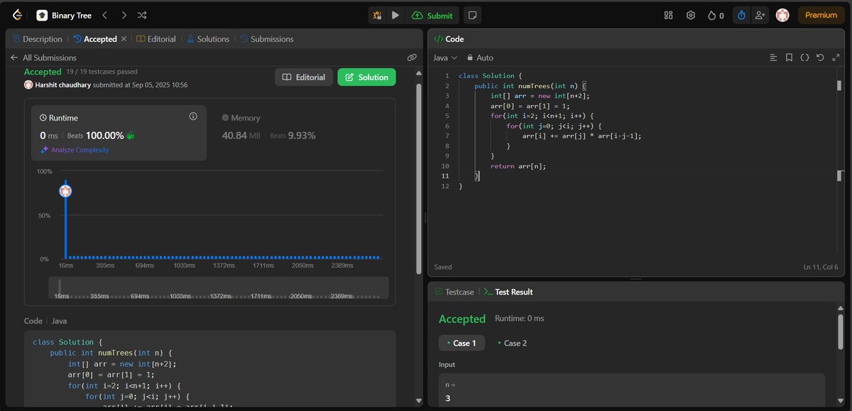 cha84587's tweet image. Today solve 3 problems on Leet Code 
1. [95] Unique Binary Search Tree
2. [98] Validate Binary Search Tree
3. [129] Sum Root to Leaf Numbers

#DSA #binarytree #java #coding #ProblemSolving