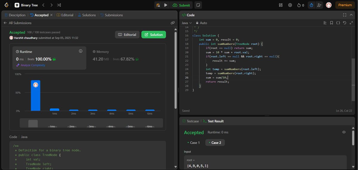 cha84587's tweet image. Today solve 3 problems on Leet Code 
1. [95] Unique Binary Search Tree
2. [98] Validate Binary Search Tree
3. [129] Sum Root to Leaf Numbers

#DSA #binarytree #java #coding #ProblemSolving
