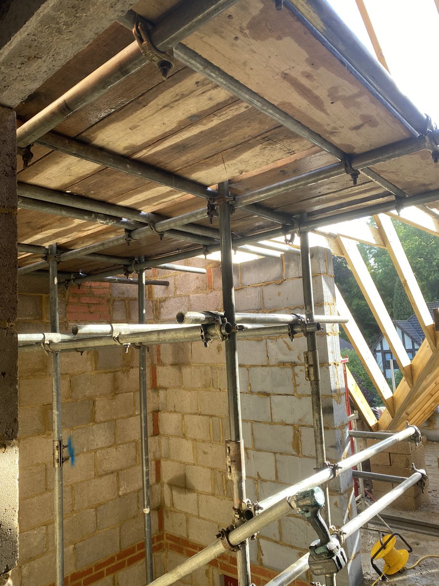Scaffold platform erected internal over staircase <a href="/dmsscaff/">DMS Scaffolding</a> #dmsscaffolding