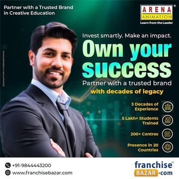 FranchiseBazaar's tweet image. Partner with Arena Animation, one of India’s most trusted and established names in animation, VFX, gaming, and multimedia education. 

 - Join India’s leading multimedia and animation training brand 

 #arenaanimation #animationtraining #vfxeducation #gaming #franchise #arena