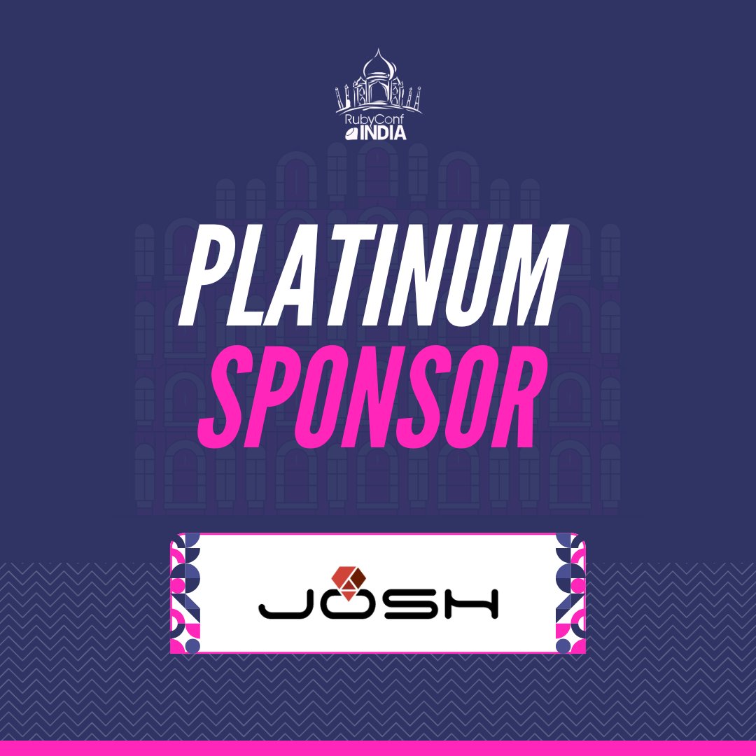rubyconfindia's tweet image. We&apos;re thrilled to announce that @joshsoftware is our Platinum Sponsor for RubyConf India 2025!

#RubyConfIndia2025 #RCI25 #RubyConf #RubyConfIndia