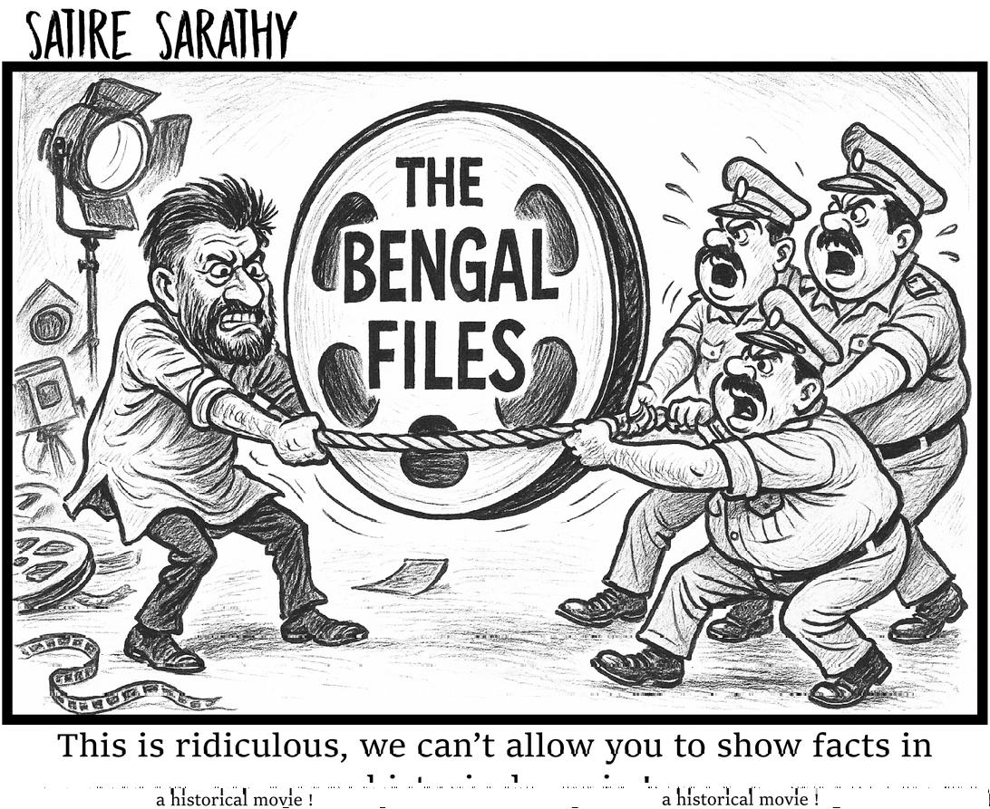 SarathySatire's tweet photo. This is peak absurdity from Vivek Agnihotri 

Showing facts in history ? Ridiculous!!!!
#TheBengalFiles #VivekAgnihotri #bengalfiles @vivekagnihotri https://t.co/rqNEbaL2rf