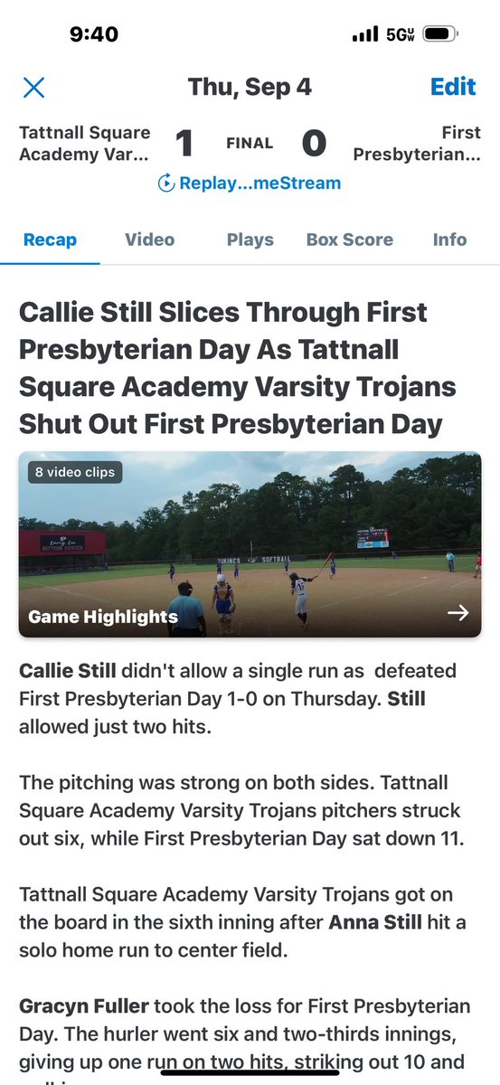 CallieStill2026's tweet photo. BIG region win tonight against FPD! Big 💣 by @AnnaStill2026!!   @tattnallsports @AGTFREEMAN16u https://t.co/IRvP5wDPrX