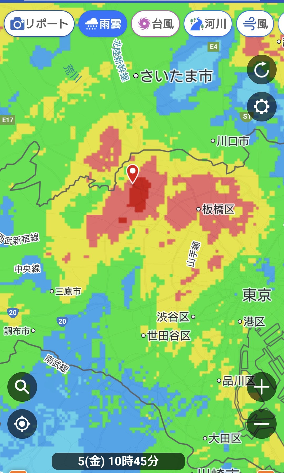 雨雲レーダー 雨雲レーダー(実況)(旧:雨雲の動き) - 日本気象協会 tenki.jp