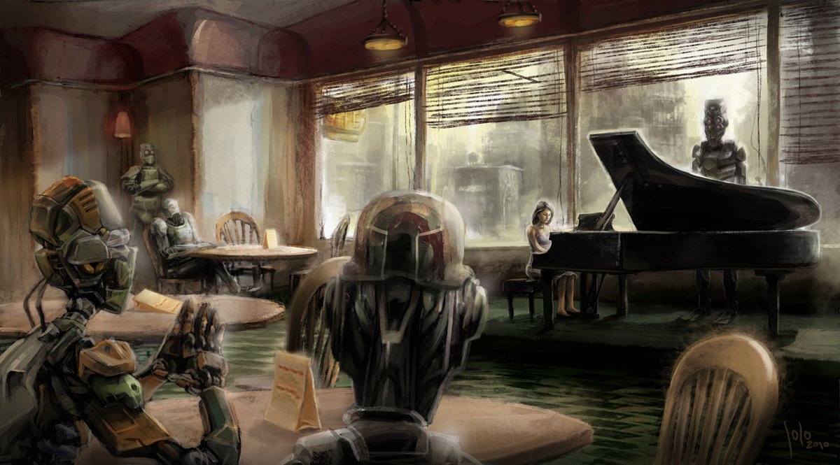 She plays for a room full of machines. That's what it feels like sometimes when I post my work on the internet.