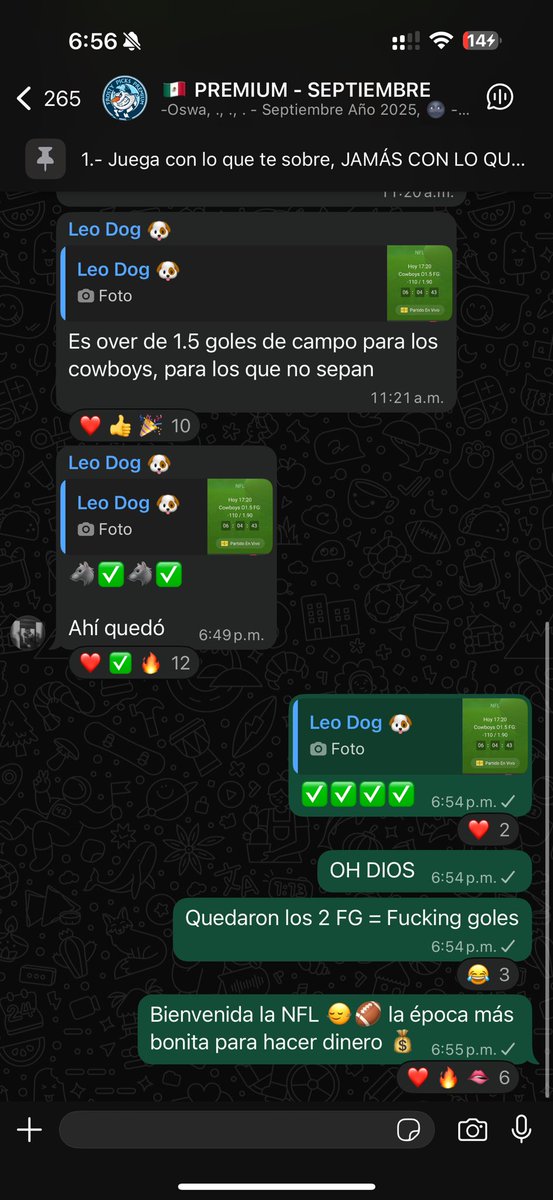 Frosty701's tweet image. Día 01 de NFL 🏈 = Verde ✅🙂‍↔️

Gracias a todos los clientes por su confianza en el equipo de FrostyPicks ☃️

Que día tan bello ganando TODO 🏆