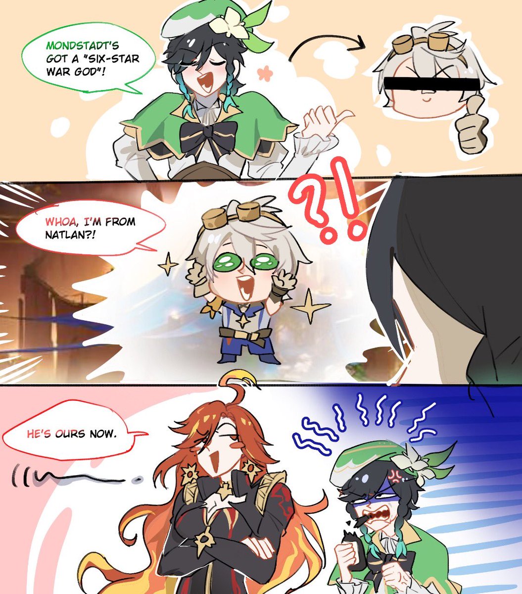 KIVartx's tweet image. “Six-Star War God”#GenshinImpact #Bennett #venti #Mavuika