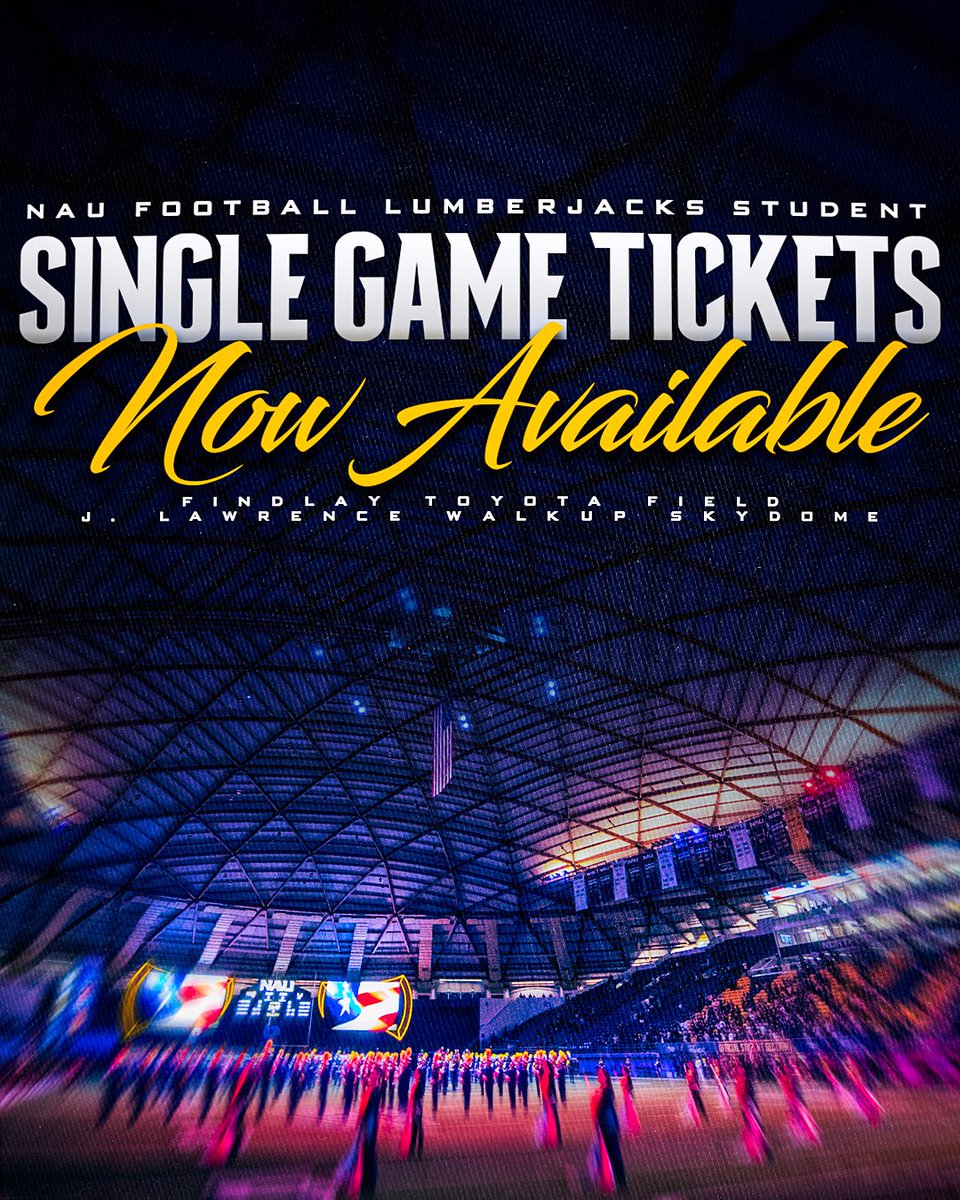 🚨STUDENT TICKETS ARE LIVE🚨
1️⃣ Go to nauathletics.com/buy
2️⃣ Click Student Tickets
3️⃣ Sign In with your NAU email and one code
4️⃣ Click STUDENT FOOTBALL TICKETS
5️⃣ Select “Buy Now” and check out
6️⃣ Your ticket will be sent to your NAU email
7️⃣ Download to your mobile wallet