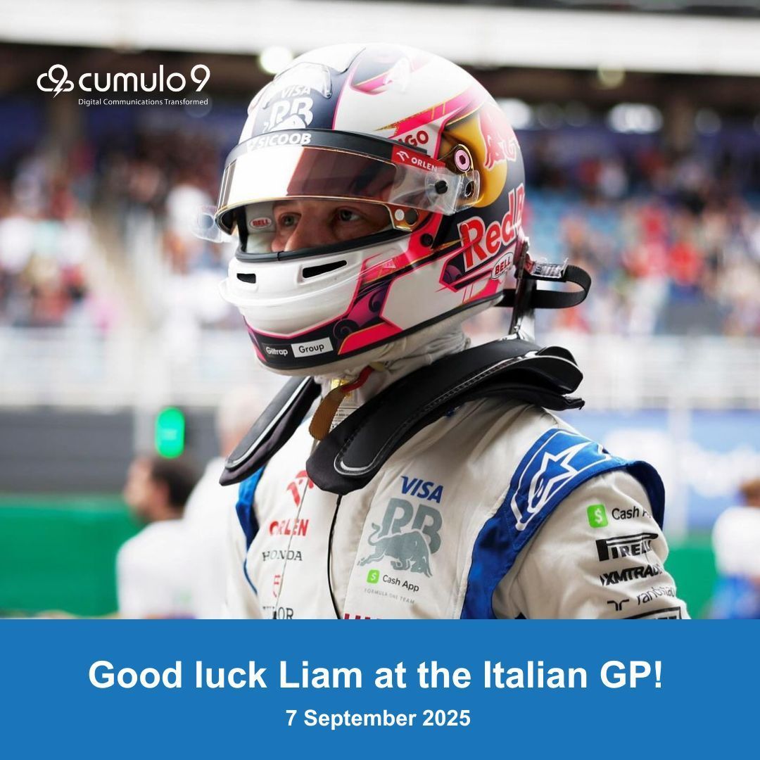 Liam has been showing great form this season and now he’s taking on the legendary Monza track for the Italian Grand Prix. 
We’re wishing him the very best as he looks to build on his strong performances so far. Go Liam!
 
#ItalianGP #F1 #LiamLawson #Cumulo9Supports
