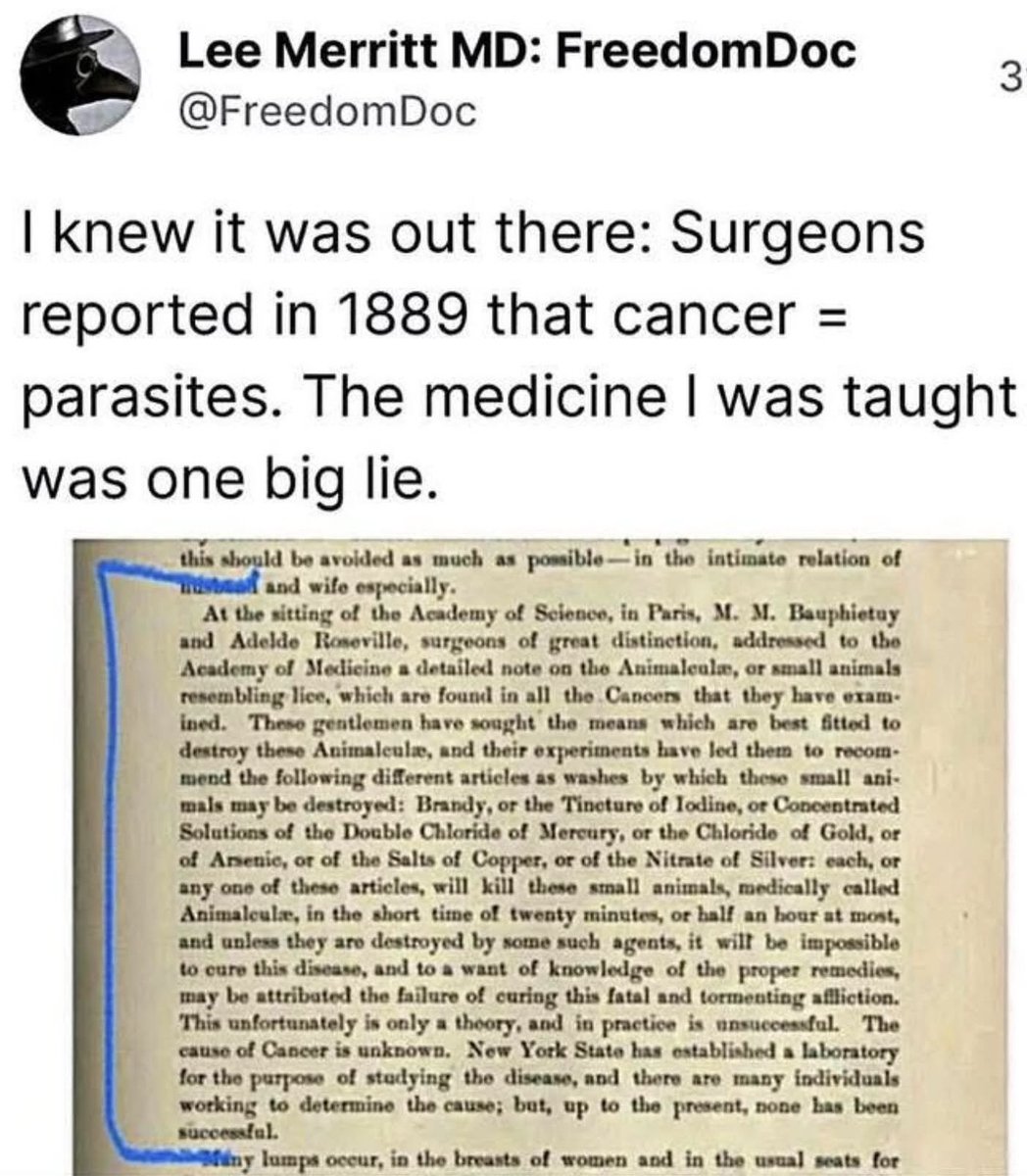 Dr.Lee Merritt is a spine surgeon who went on record telling the world multiple sclerosis was actually parasites in the brain and spinal cord. This is her post- she is one of the good doctors out there- and furious that the medicine and education she was taught was all a lie.