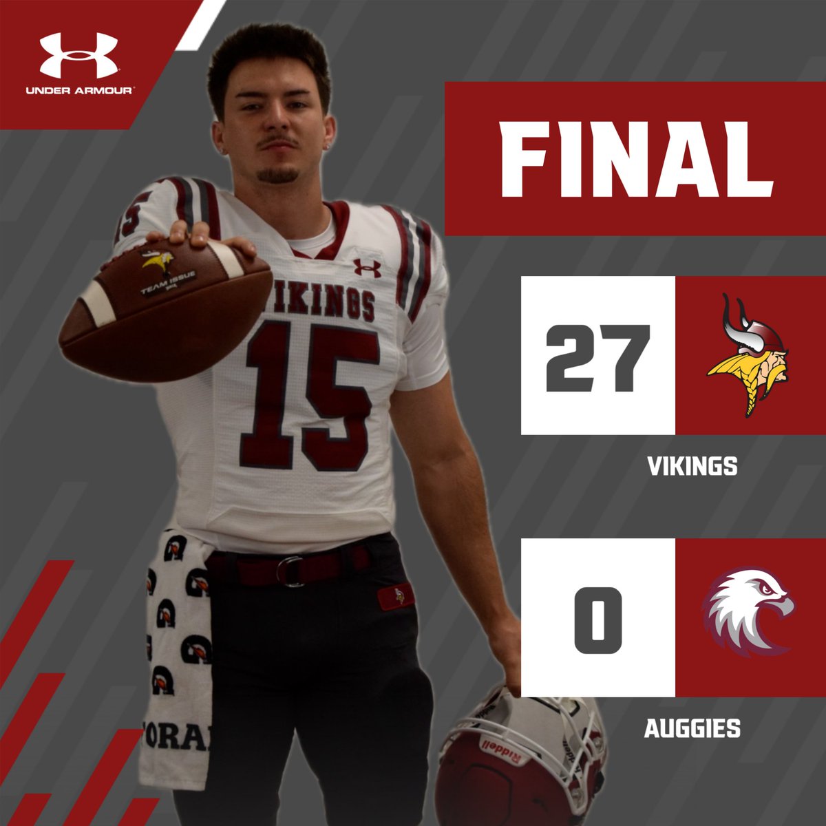 FINAL

Vikings 27 – Auggies 0

#WEALLROW