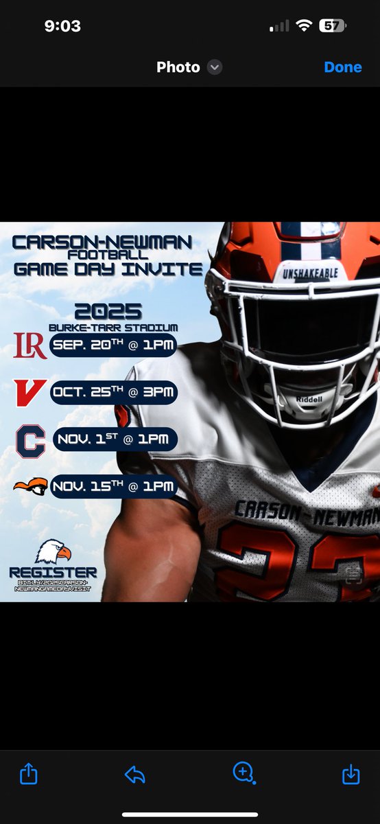 Thank you <a href="/Coach_Ray_/">Joe Ray</a>  for the <a href="/cnfootball/">Carson-Newman Football</a> gameday invite! See you October 25th!

<a href="/wcsBHSge/">Coach Evans</a> <a href="/wcsBHScf/">Brentwood Football</a>