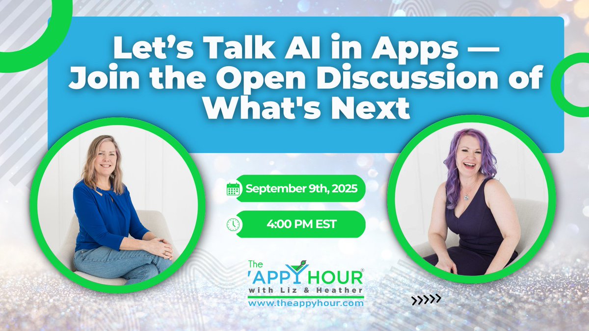 Next Tuesday, Sept 9 at 4 PM ET, The Appy Hour is going LIVE with “Let’s Talk AI in Apps — Join the Open Discussion of What’s Next.” 🚀

Grab your spot here ➡️ loom.ly/BpECbXI

#TheAppyHour #AppyHourVibes #AIinAccounting #WorkflowMagic #DigitalEfficiency #AccountingTech