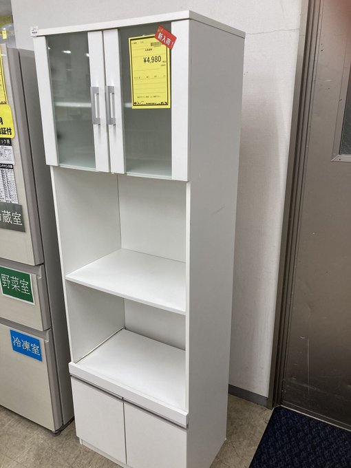 J1098【リユースのサカイ柏店】食器棚 ナチュラル クリーニング済