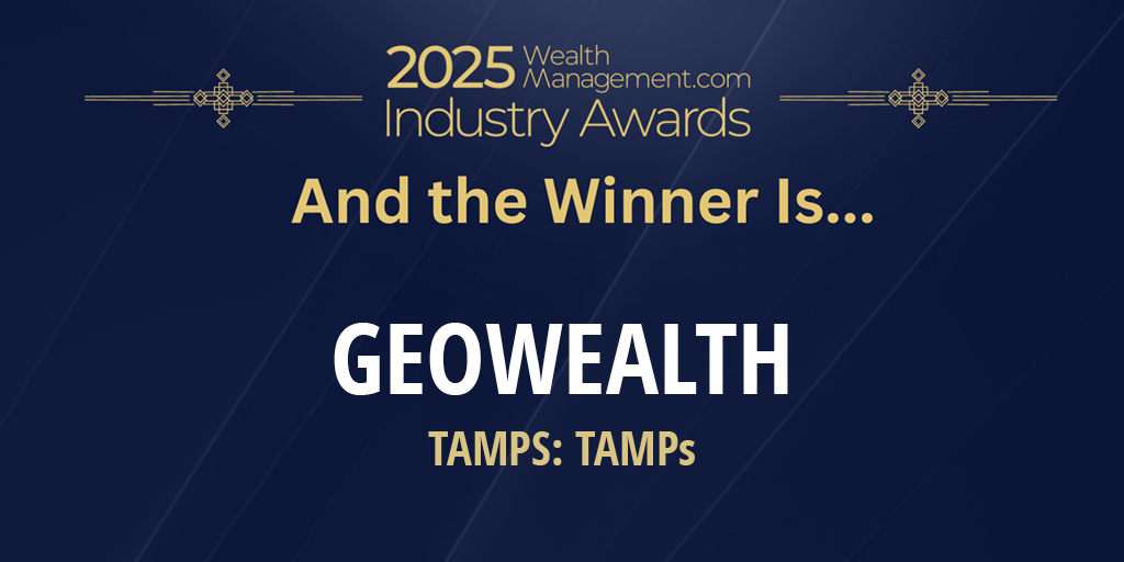 wealth_mgmt's tweet image. Congratulations @GeoWealthTech GeoWealth, winner of the TAMPS category of the 2025 Wealth Management Industry Awards! #Wealthies